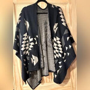 Francesca’s Navy, Taupe and Dark Green Shaw